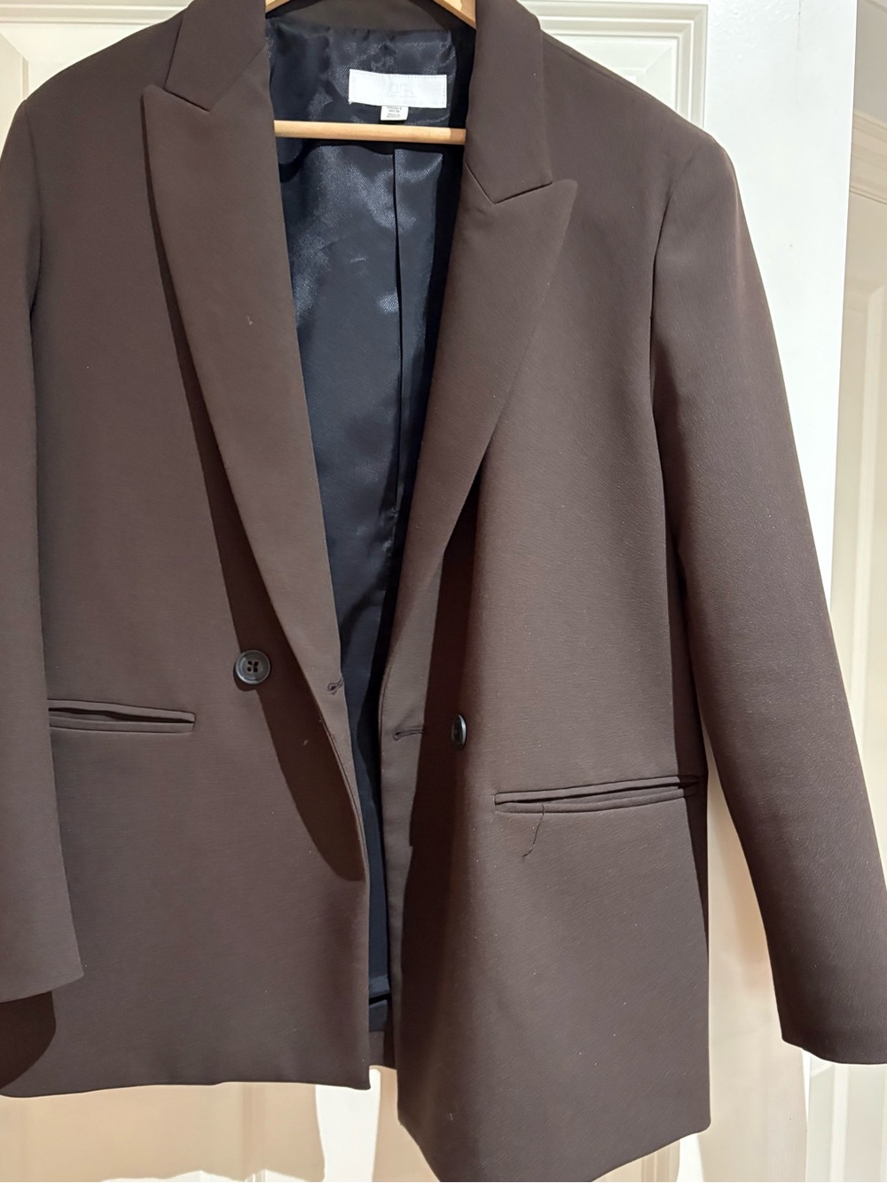Zara Brown Women's Single-Breasted Blazer